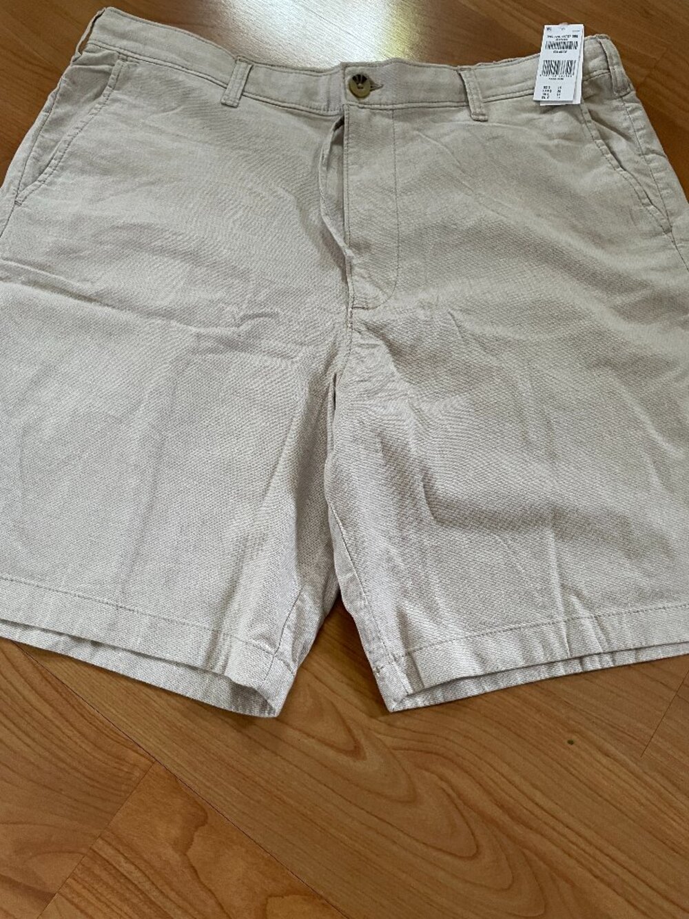 NWT Hollister Linen Blend Flex Waistband Short - Cream XXL Men's Elastic Shorts